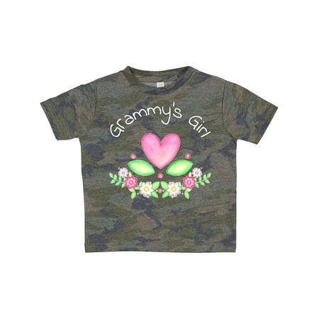 

Inktastic Grammy s Girl- Heart Flowers Gift Toddler Toddler Girl T-Shirt
