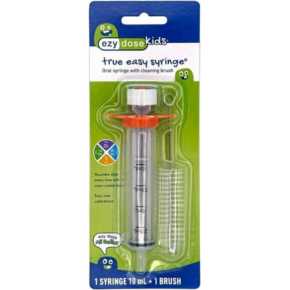 Ezy Dose Kids Baby Oral Syringe & Dispenser with Cleaning Brush, 1 Ea