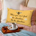 thumbnail image 3 of Bee Decor Summer Throw Pillow Cover 12x20, Inspirational Gift for Women Be the Sunshine Gift Waist Pillowcase for Bed Couch, Housewarming Gifts New Home Living Room Office Bedroom Cushion Cover -16, 3 of 5