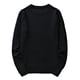 thumbnail image 1 of Gibobby Suéter hombre Suéter de algodón con cuello redondo para hombre, de ajuste clásico pesado, para hombre(Negro,Grande), 1 of 4
