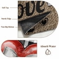 thumbnail image 6 of Red Love Bow Round Area Rug 3.3Ft Washable Circle Rugs for Dining Room Table, Valentine's Day Love Black White Palid Linen Non-Slip Carpet Floor Mats Indoor Outdoor Carpet Runner Aesthetic Home Decor, 6 of 8