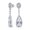 Clear, variant on Bling Jewelry Womens Classic Art Deco CZ Dangle Chandelier Earrings for Bridal Party Prom Silver