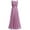 Plum, variant on Womens Lace Chiffon Wedding Bridesmaid Maxi Dress Sleeveless Evening Party Formal Dress Pearl Pink 4