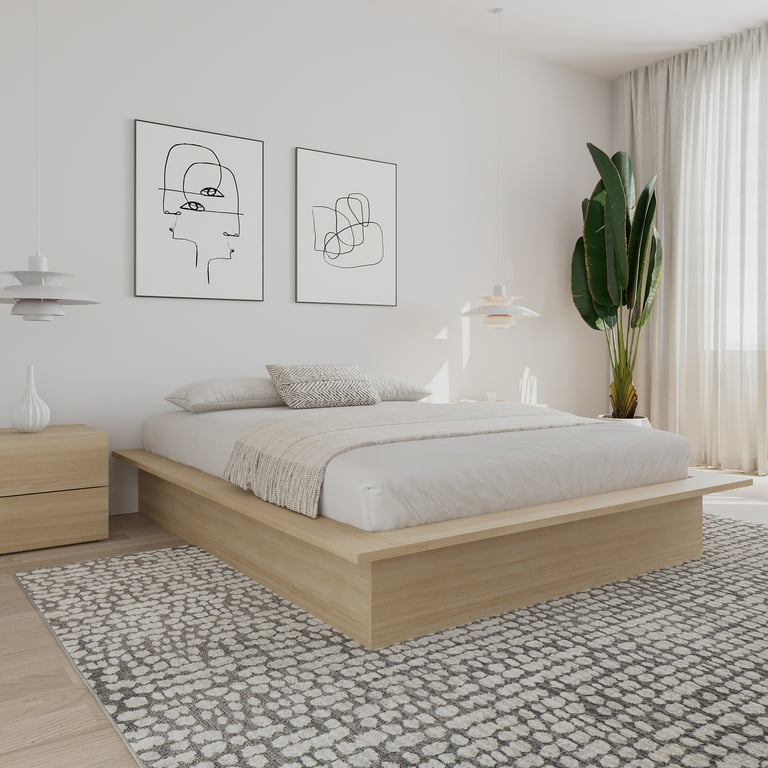 Free Shipping! Nexera Malibu Queen Platform Bed Natural Blonde Oak