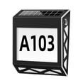 thumbnail image 2 of Cateissary Placa de puerta de luz Solar, impermeable, iluminado, para jardín, casa, dirección, porche, patio trasero, decoración de calle, Iluminación y accesorios Negro, 2 of 6