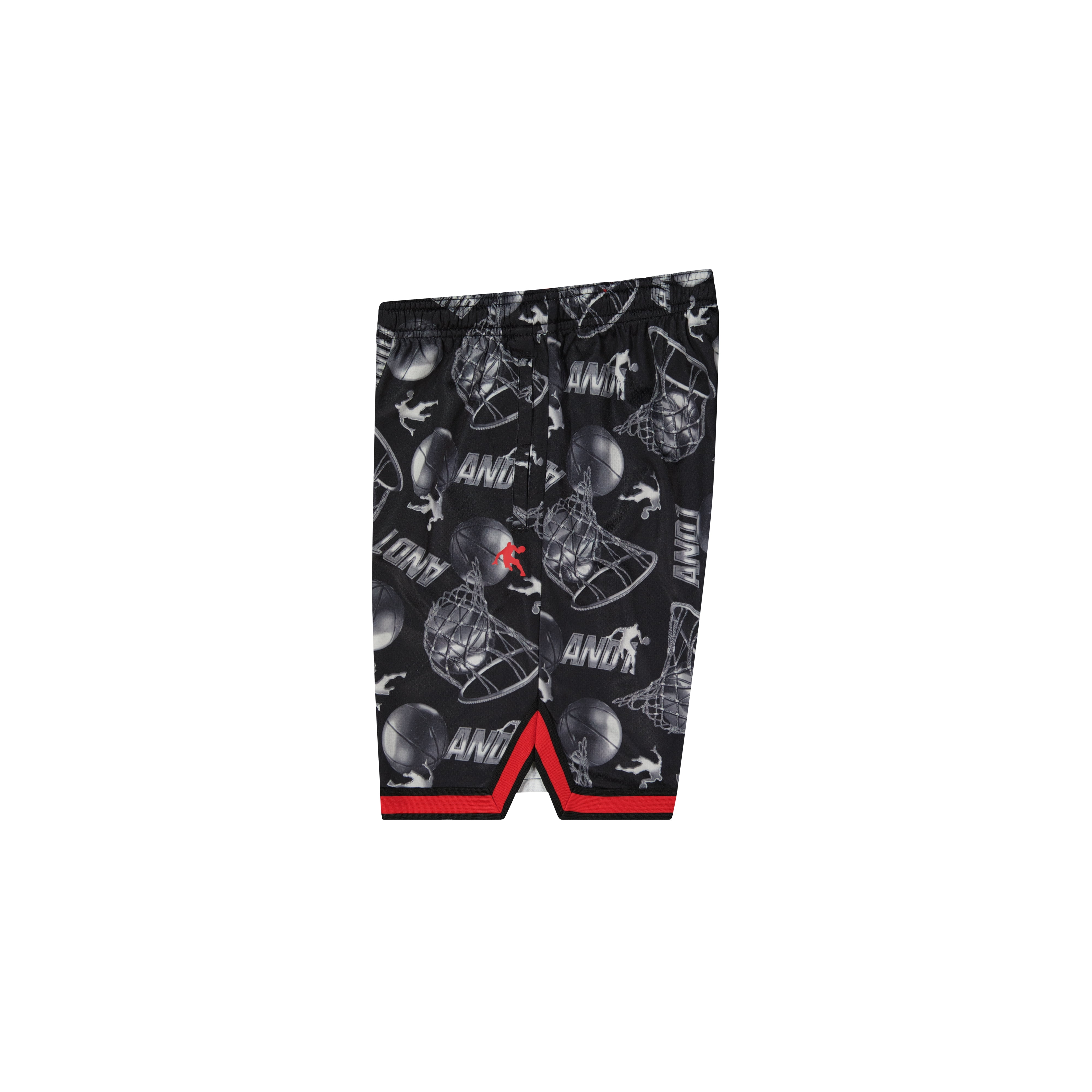 AND1 Boy's Athletic Platinum Short, 7" Inseam, Sizes 4-18