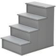thumbnail image 2 of PawHut Pet Stairs, Small Pet Steps with Cushioned Removable Covering for Dogs and Cats Up To 22 Lbs., Gray, 2 of 9