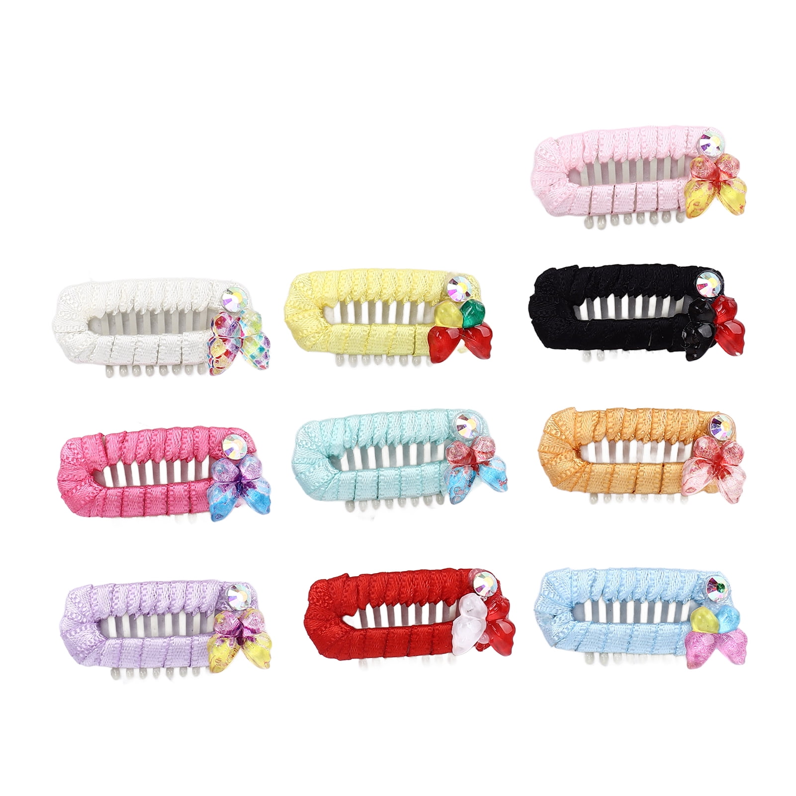 10pcs Pet Hair Clip Stylish Cute French Style Dog Hair Barrettes for Small Medium Cats Grooming Accessories Bows (3.94 inches / 10 cm) Random Colors