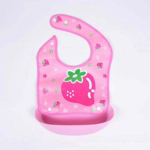 Babero de EVA de dibujos animados para bebés, babero desmontable, babero impermeable antisuciedad desechable para niños