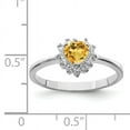 thumbnail image 2 of 925 Sterling Silver Rhodium Citrine Ring Size 8, 2 of 6