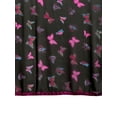 thumbnail image 3 of eloria Women's Poly Chiffon Partywear Saree Butterfly Design Sari with Readymade Blouse, Color: Black & Pink | Size: 42, 3 of 7