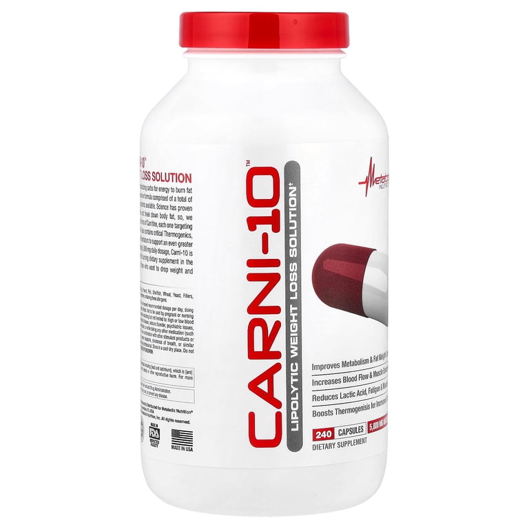 l-carnitina vitafor Metabolic Nutrition Carni-10™, 240 Capsules Flavor:20 Packets of Watermelon Levels of blood glucose, skin regeneration drink