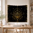 thumbnail image 5 of Floral Garden Highly with Metallic Detailed Lotus Flower, Mystical Fantasy for Space Lovers, Galaxy Room Decor, Mother'S Day Gift, Tapestry Wall Hanging for Bedroom and Dorm, 5 of 7