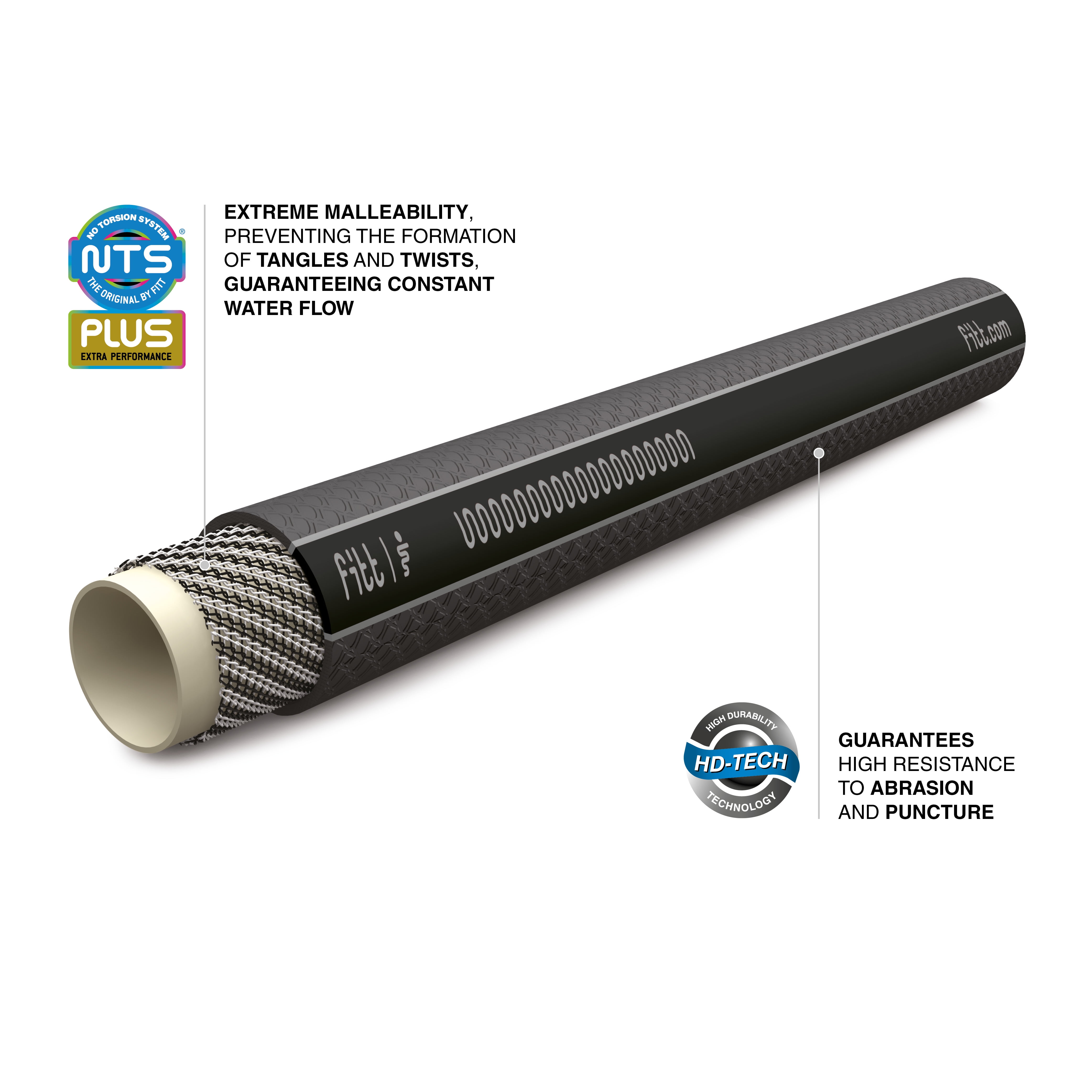 FITT Force Pro 3/4" x 100' Commercial Grade Garden Hose