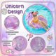thumbnail image 4 of 26-27 1 Unicorn Inflatable Pool Floats for Kids, Pool Float Inflatable Pool Rings with Glitter Swimming Pool Float Toy Inflatable Swimming, 4 of 5