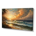 thumbnail image 2 of Designart "Orange And Green Seaside Serenity III" Beach Wall Art For Kitchen, 2 of 5