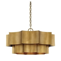 Shelby 6-Light Pendant in Gold Patina
