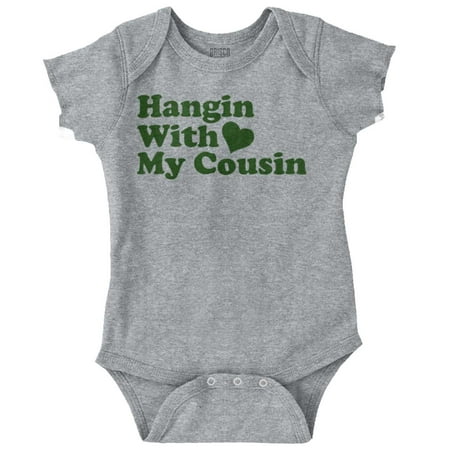 

Hanging With Cousin Family Love Romper Boys or Girls Infant Baby Brisco Brands 24M