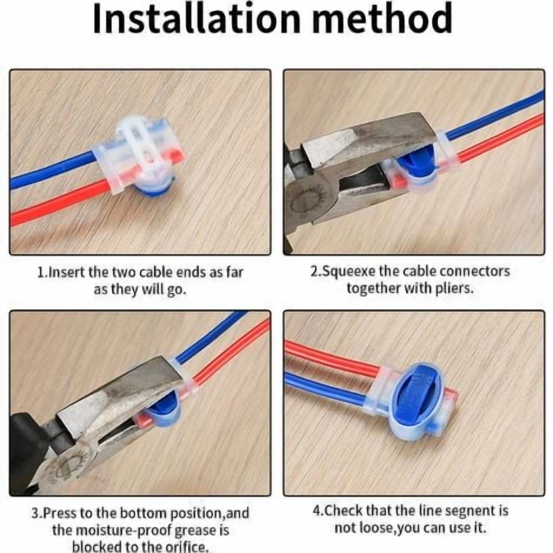 20Pcs Premium Cable Connectors - Cable Terminals - For Boundary Wires - Robot Lawn Mower - Automotive - Waterproof and Weatherproof