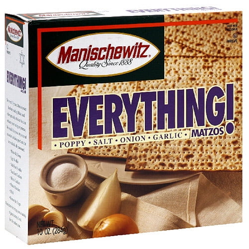 Manischewitz Everything Matzos Poppy, Salt, Onion, & Garlic Crackers