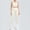 Beige, variant on SKQIT Women's 2 Piece Workout Set Ruched Longline Sports Bra & High Waisted Leggings Removable Pads Yoga Pilates Outfit