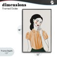 thumbnail image 4 of Stupell Industries Modern Woman in Orange Blouse Black Framed Giclee Art, 12 x 18, by Omar Escalante, 4 of 8