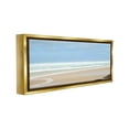 thumbnail image 4 of Stupell Industries Panoramic Abstract Shoreline Landscape Painting Gold Floater Framed Canvas Art Print Wall Art, 31 x 14, 4 of 10