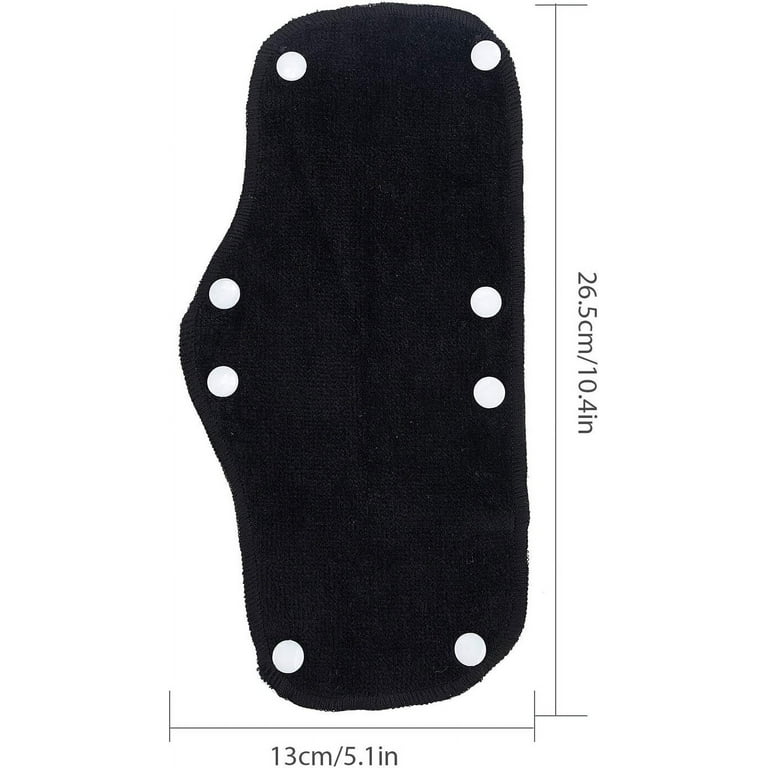 10PCS Black Cotton Washable Hard Hat Sweatband Reusable Snap-On