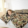 thumbnail image 5 of Feelyou Retro Camouflage Camo Bedding Comforter Set, Rustic Gorilla Wildlife Twin Comforter Sets, Green Abstract Reversible Bedding Set, Super Cozy Room Decor, 2-Piece, 5 of 9