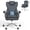 Gray, variant on Hovos Big and Tall Office Chair with Flip-up Arms, Ergonomic Home Computer Desk Leather Chair, 360° Swivel Computer Desk Chair, Quiet Nylon Wheels, Beige