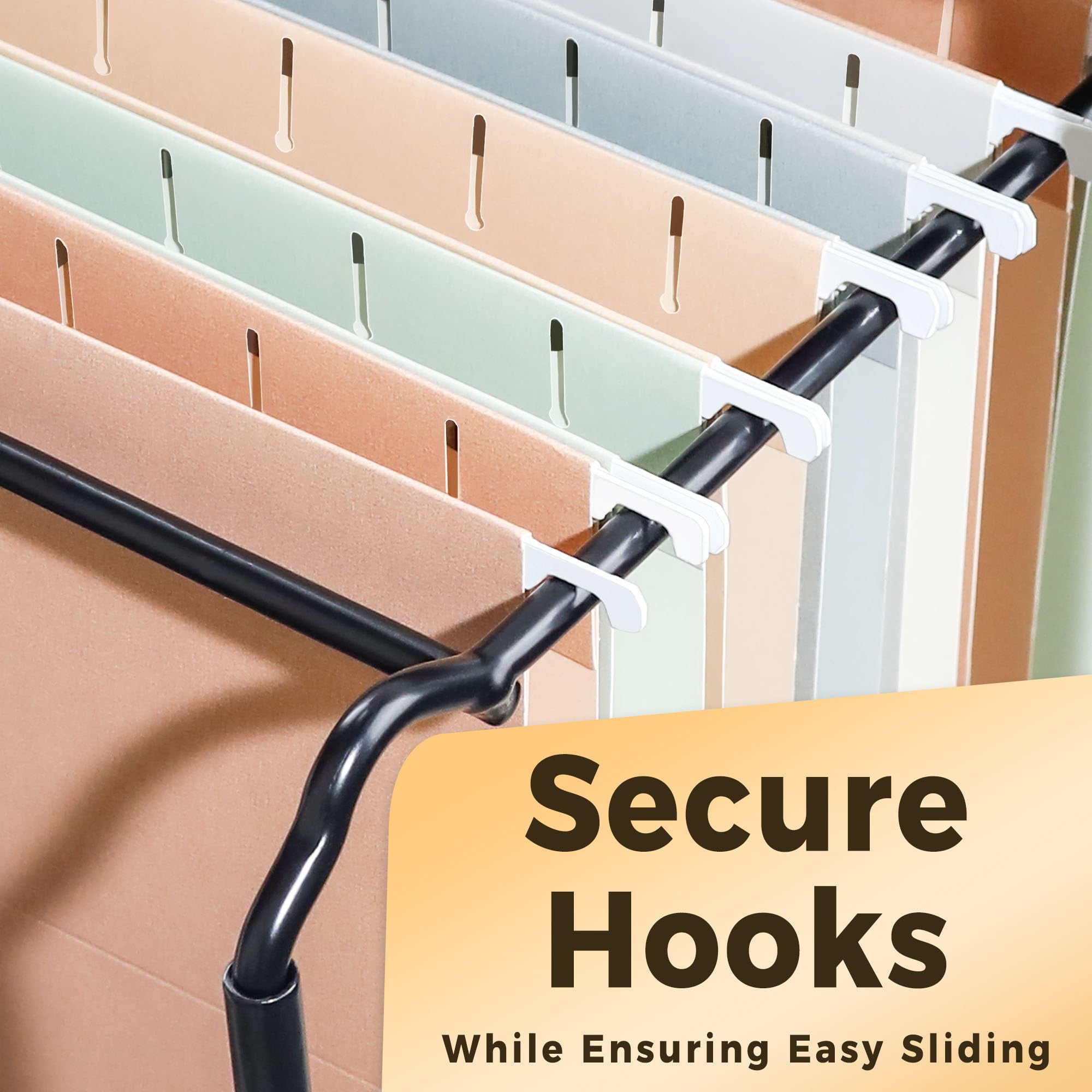 Hanging File Folders Extra Capacity Assorted Colors, 25 Pack Letter Size File Folders with 1/5-cut Tabs, Heavy Duty 2 Inch Expansion, Stay Organized for Your Home and Office Bulk File