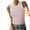 Pink, variant on WREESH Women Striped High Neck Ribbed Sleeveless Tank Top Thick Strap Slim Fit Racerback Shirt