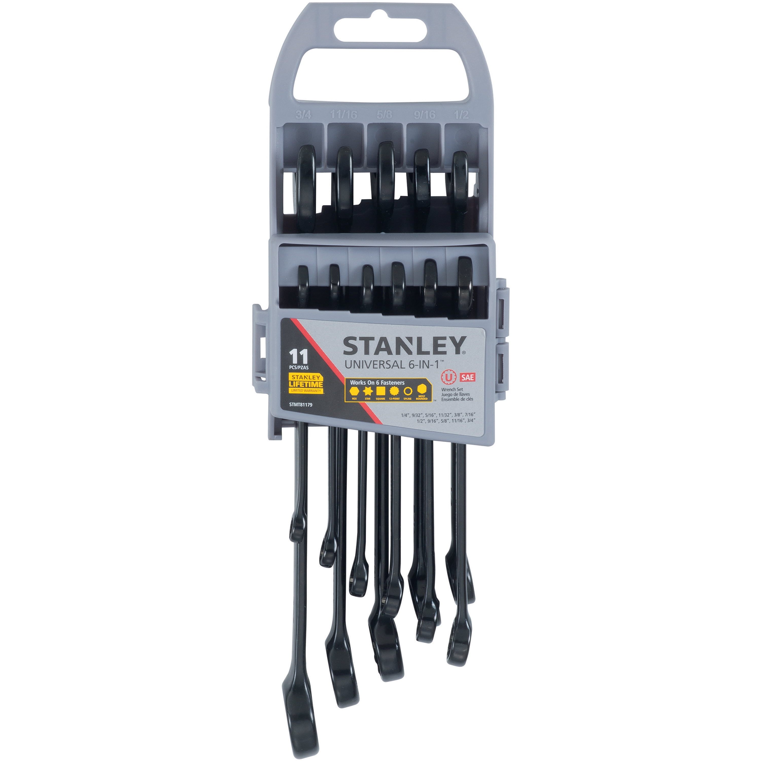 STANLEY STMT81179 11PC Universal Wrench Set SAE by Stanley Black & Decker