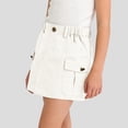thumbnail image 2 of OGLCCG Girls Cargo Mini Skirts Teens Summer Elastic Waist Pencil Skirts with Pockets Trendy Cotton Casual Bodycon Y2k Skirts 3-14 Years, 2 of 5