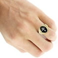 thumbnail image 3 of 14K Natural Black Onyx Mens Unique Ring Cross Detail (Yellow Gold Size 8), 3 of 3