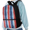 thumbnail image 4 of Uourmeti 4th of July Polyester Backpack School Bag with Patriotic Star Stripe - Durable for Travel and Daily Student Use, 4 of 6
