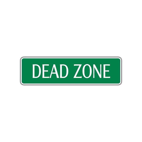 Dead Zone Aluminum Metal Street Sign Road End Warning Traffic 4x13.5