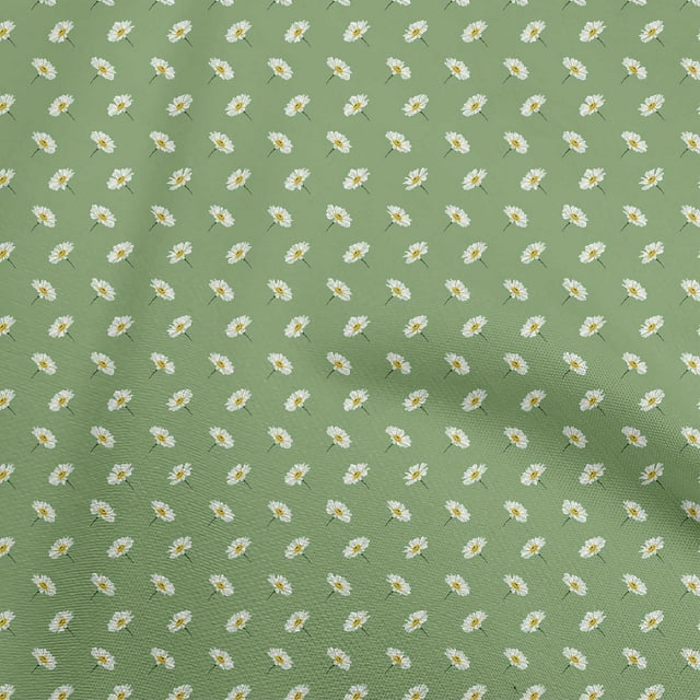 oneOone Tissu Polyester Spandex Vert Matériel de Couture Floral Tissu Imprimé au Mètre 56 Pouces de Large