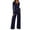 Navy Blue, variant on PRETTYGARDEN Women's 2 Piece Fall Sets Casual Long Sleeve Shirts Wide Leg Pants Lounge Travel Outfits Fashion Clothing