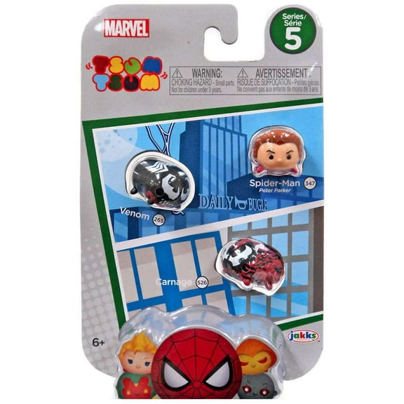 Marvel Tsum Tsum Series 5 Spider-Man, Venom & Carnage Minifigure 3-Pack