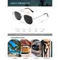 thumbnail image 2 of Polarized Sunglasses for Women and Men, Retro Hexagon Style Glasses with UV Protection Trendy Metal Frame, 2 of 7