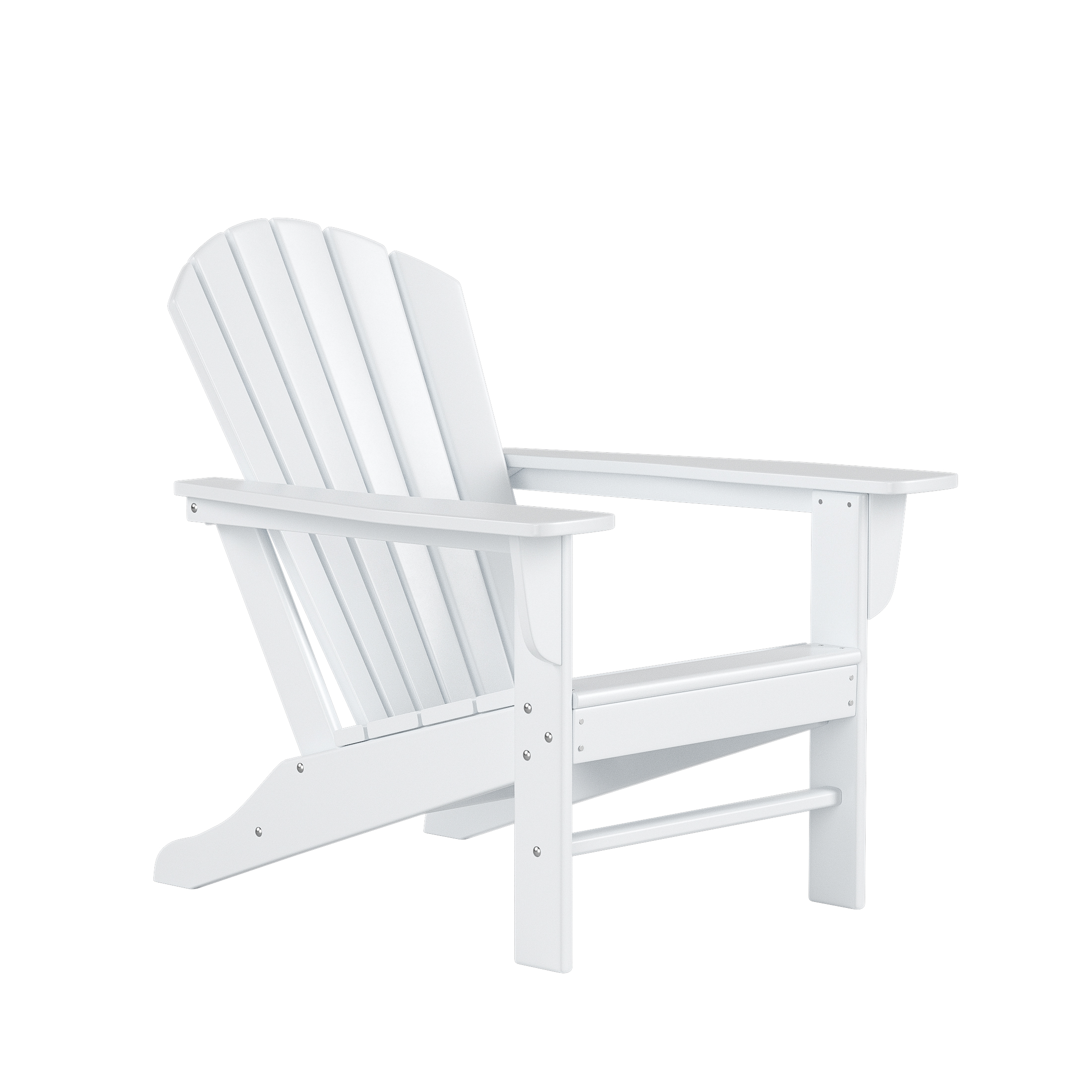 Westin Outdoor with Side Table HDPE Plastic Adirondack Chair - White (Set of 2) - image 3 of 5