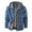 Blue, variant on Mens Leather Jacket Plaid Hooded Velvet Warm Button Up Cardigan Business Loose Mens Workout Jacket,Khaki,XL