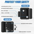 thumbnail image 6 of RV Door Lock Replacement – Upgraded Paddle Latch with Deadbolt, 3.55" x 2.68" Fitment, Durable Nylon Construction with 2 Keys for Camper, Cargo Hauler, Travel Trailer, Motorhome, Entry Hatch, 6 of 6
