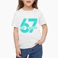 thumbnail image 4 of 67 Funny Gesture Graphic Tees, Niogvi Six Seven T-Shirt Suitable For Boys Girls, White 110cm, 4 of 5