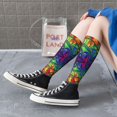 thumbnail image 4 of Bixox Pride Rainbow Patterned Men's and Women's Knee Socks High Socks Outdoor Sports Socks, 4 of 5