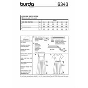 Burda Paper Sewing Pattern 6343 - Dresses for Women