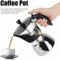 thumbnail image 5 of 6 Cups Stainless Steel Coffee Pot Coffee Maker, Moka Pot Espresso Maker Premium Heat-Resistant Acrylic Top Stainless Steel Moka Pot, Stovetop Espresso Maker for Home, 5 of 7
