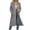 Grey, variant on ManxiVoo Women's Fall Winter Long Wool Blend Coat Loose Fit Notched Collar Timeless Versatile Style S Size Grey