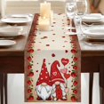 thumbnail image 3 of Table Runners 72 Inches Long Dress Scarves, Valentine's Day Farmhouse Kitchen Table Runner, Coffee Tablerunners, Farmhouse Gnomes Love Red Rose Wooden 14x72 Inch, 3 of 9